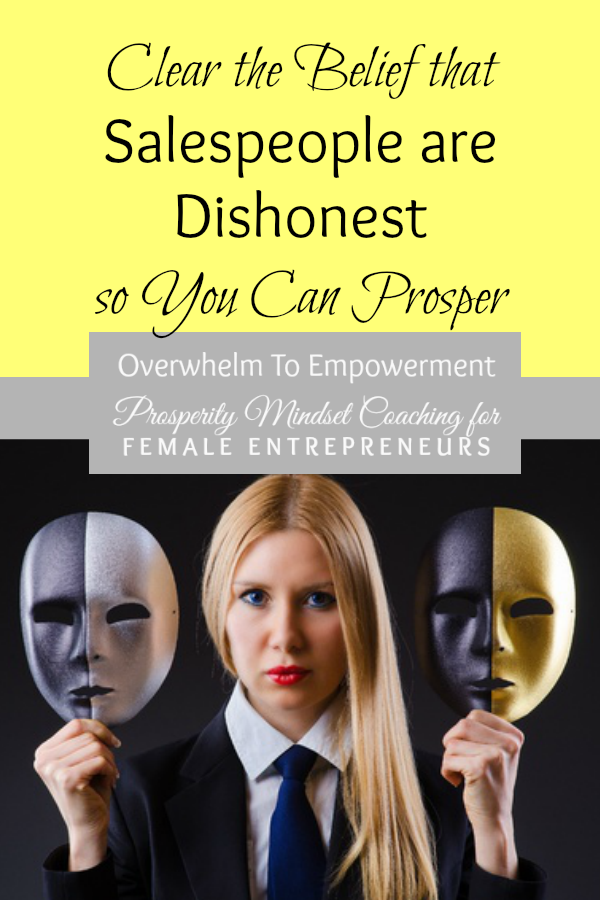 eft tapping to clear the belief that selling stuff is dishonest